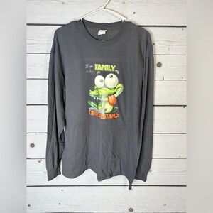 If You Met My Family You’d Understand Blscj Long Sleeve Tee with Cartoon Graphic